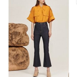 Acler Lewis Dark Denim Jeans Size 4